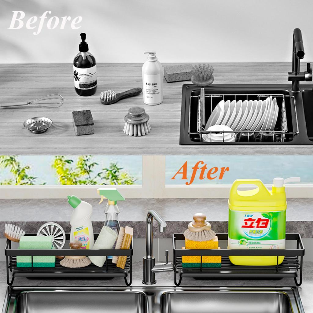 Stainless Steel Kitchen Sponge Holder for Kitchen Sink Caddy,Kitchen Sink Accessories,Sink Caddy Kitchen Sink Organizer