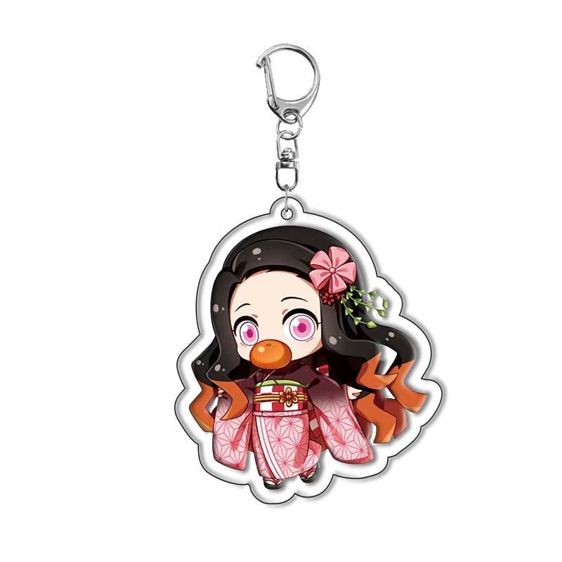 Anime Acrylic Keychain Y2k Cartoon Character Pendant Keyring Cosplay Gifts