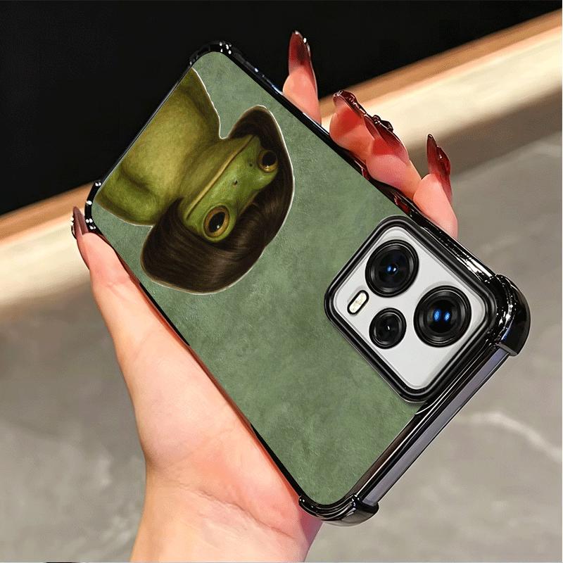 Cute Cartoon Frog Plating Phone Case For Xiaomi Poco X5 X6 X7 X8 Pro Max F8 Ultra F7 M8 M7 M5S Redmi 15C 15 14C 13C 13 X3 12C F6