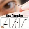 12pcs Stainless Steel Easy Thread Side Hole Sewing Needles, Hand Stitching Pins for Seniors, DIY Home Craft Supplies - White, Stitching Pins