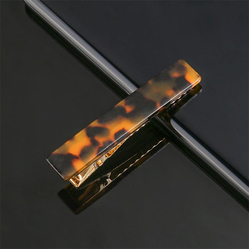 Korean Style Leopard Print Marble Hair Clip for Women