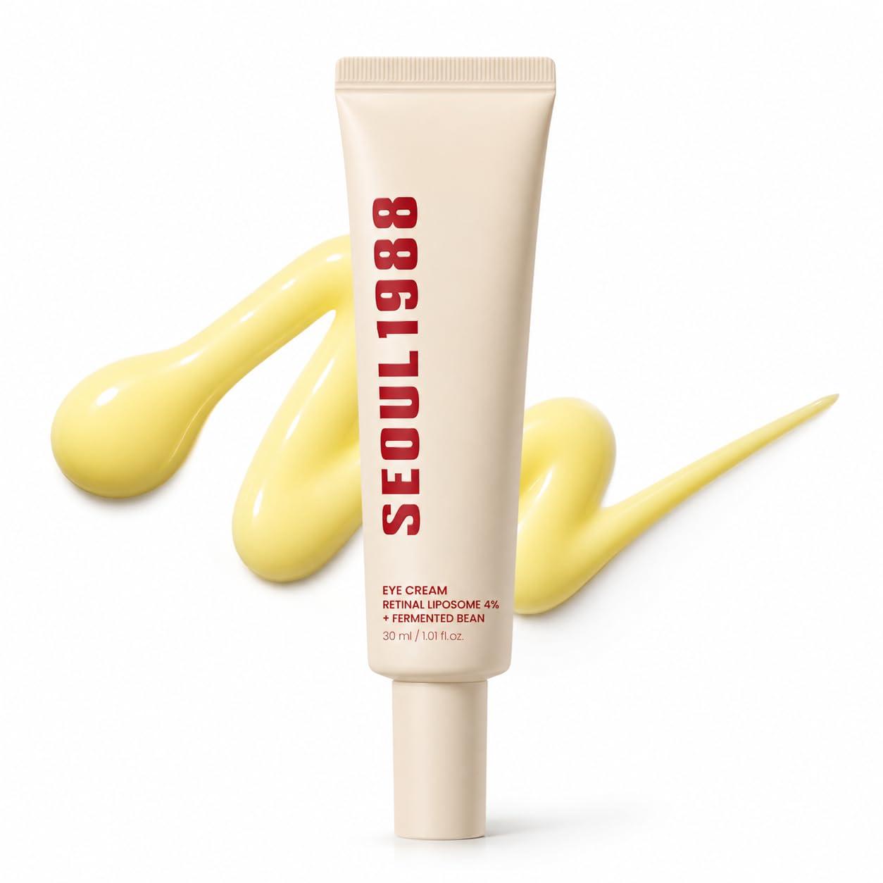 SEOUL 1988 Eye Cream K: Retinal Liposome 4% + Fermented Bean, Wrinkle Care, Anti-Aging, Skin Elasticity, Pigmentation, Brightening, Retinol, 30ml
