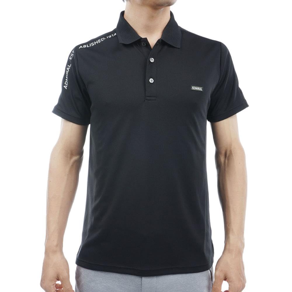 Admiral Golf Men's Classic Cool Performance Polo Shirt, Black