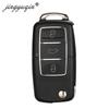 Jingyuqin 10 stk 3 Knapper Bil Fjernkontroll Nøkkel Flip Sammenleggbar Nøkkel Skall Etui For Vw Jetta Golf Passat Beetle Skoda Seat Polo