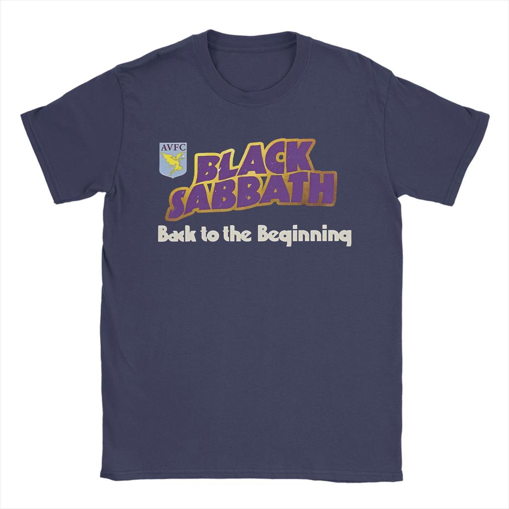 Men's Black Sabbath Aston Villa Back The Beginning T Shirt Pure Cotton Clothes Casual Short Sleeve O Neck Tees Summer T-Shirt