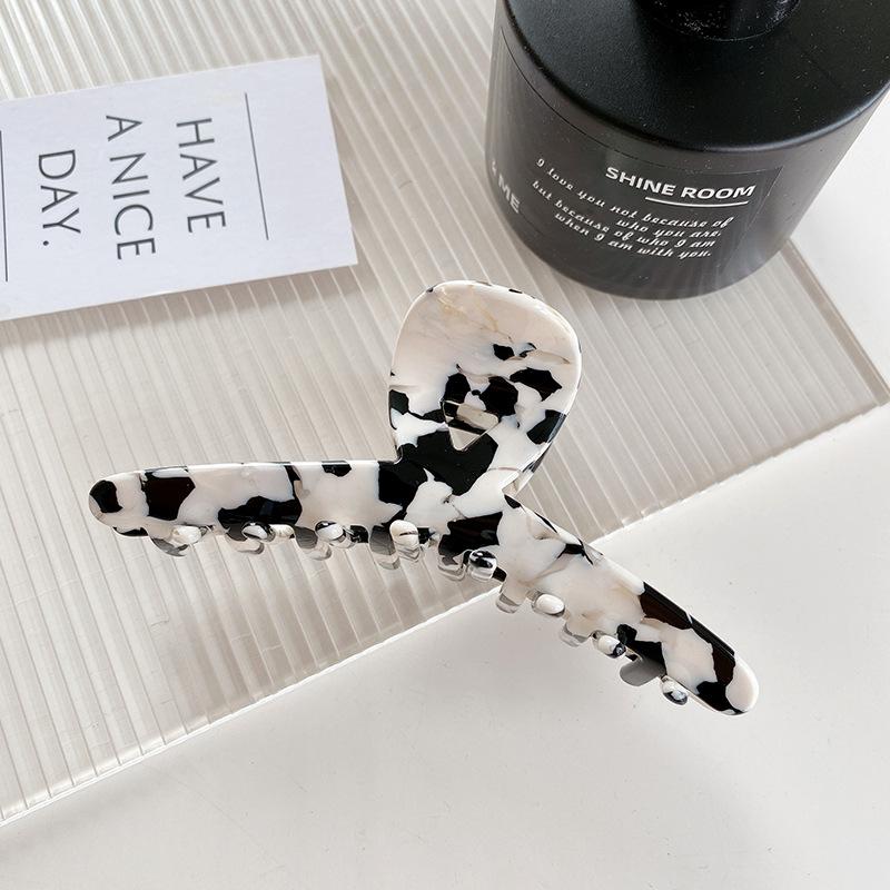 

Винтажные черно-белые ацетатные крабики для волос женские леопардовые аксессуары для волос заколки-бабочки для хвостика зажимы для волос для девочек Size fits all