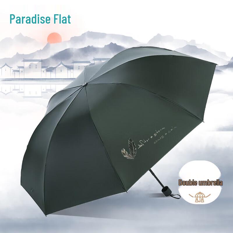 Paradise Large Windproof UV 3-Fold Umbrella