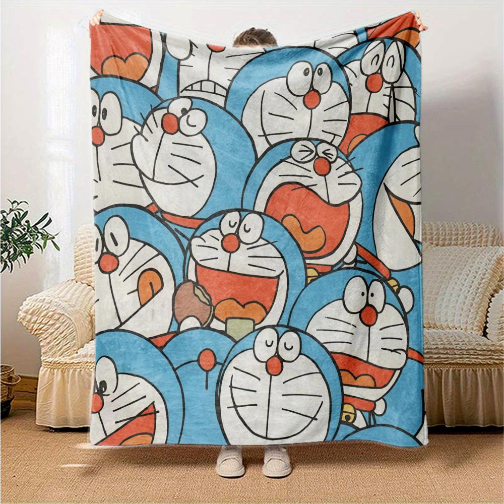 Doraemon Flannel Blanket, High quality Comfortable for All Seasons, Home Decor, Warmth and Comfort