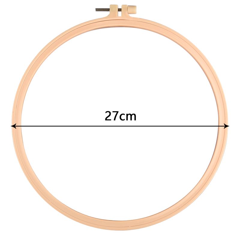 Sewing Tool Round Oval Wooden Color Embroidery Hoops Frame Set Plastic Embroidery Hoop Rings For DIY Cross Stitch Needle Craft