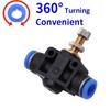 Air Flow Speed Control Valve Tube Water Hose Pneumatic Push In Fittings Throttle Valve SA 4-12mm Ventilation Valves 4