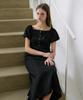 DEHEVE Square Neck Puff Dress [Black]