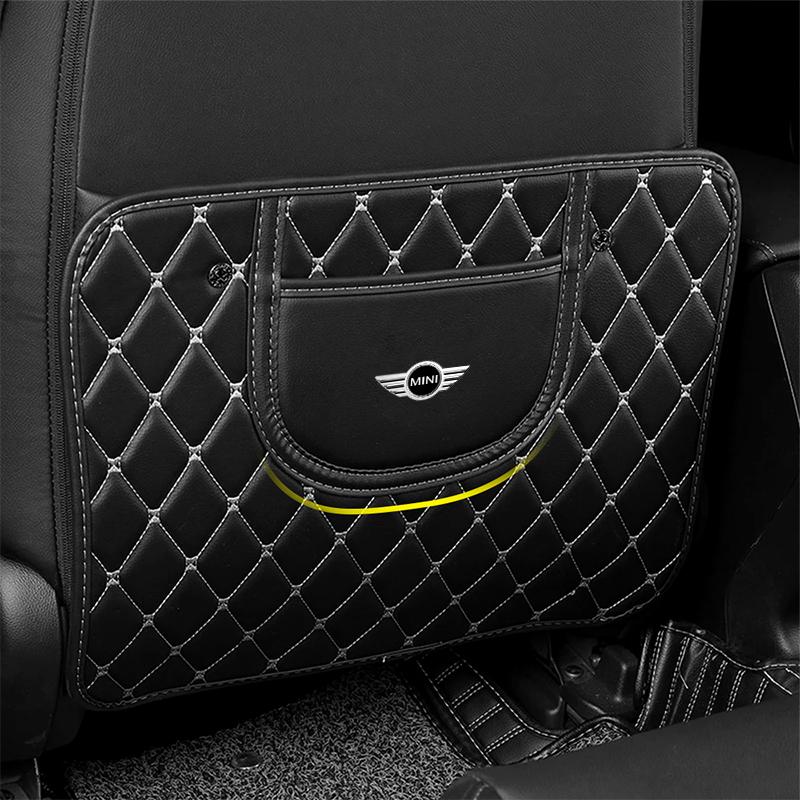 Car Anti-kick Pad Interior Pu Leather Auto Seat Back Protector Pads For Mini Cooper One S Clubman R50 R53 R56 R60 F55 F56 R57 R58 R59