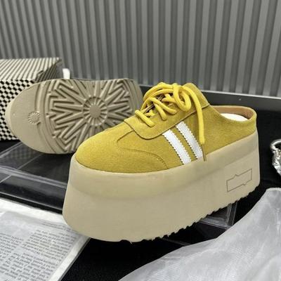 2025 Frühling Neu Sommer Baotou Slipper Damenmode vielseitig Höhe erhöhen dicker Boden lässig Slipper Nische hoher Sinn halb Slipper ins