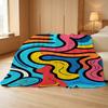 Plush Flannel Throw Blanket | Washable Abstract Art Design, Soft Cozy for Home, Office Nap, Halloween & Christmas Decor