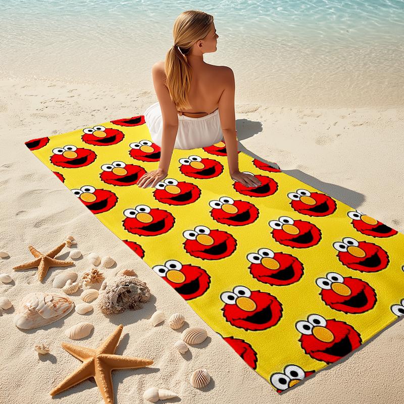Sesame Street beach towel Outdoor camping Beach towel for vacation swim Outdoor pool Absorbent bath towel