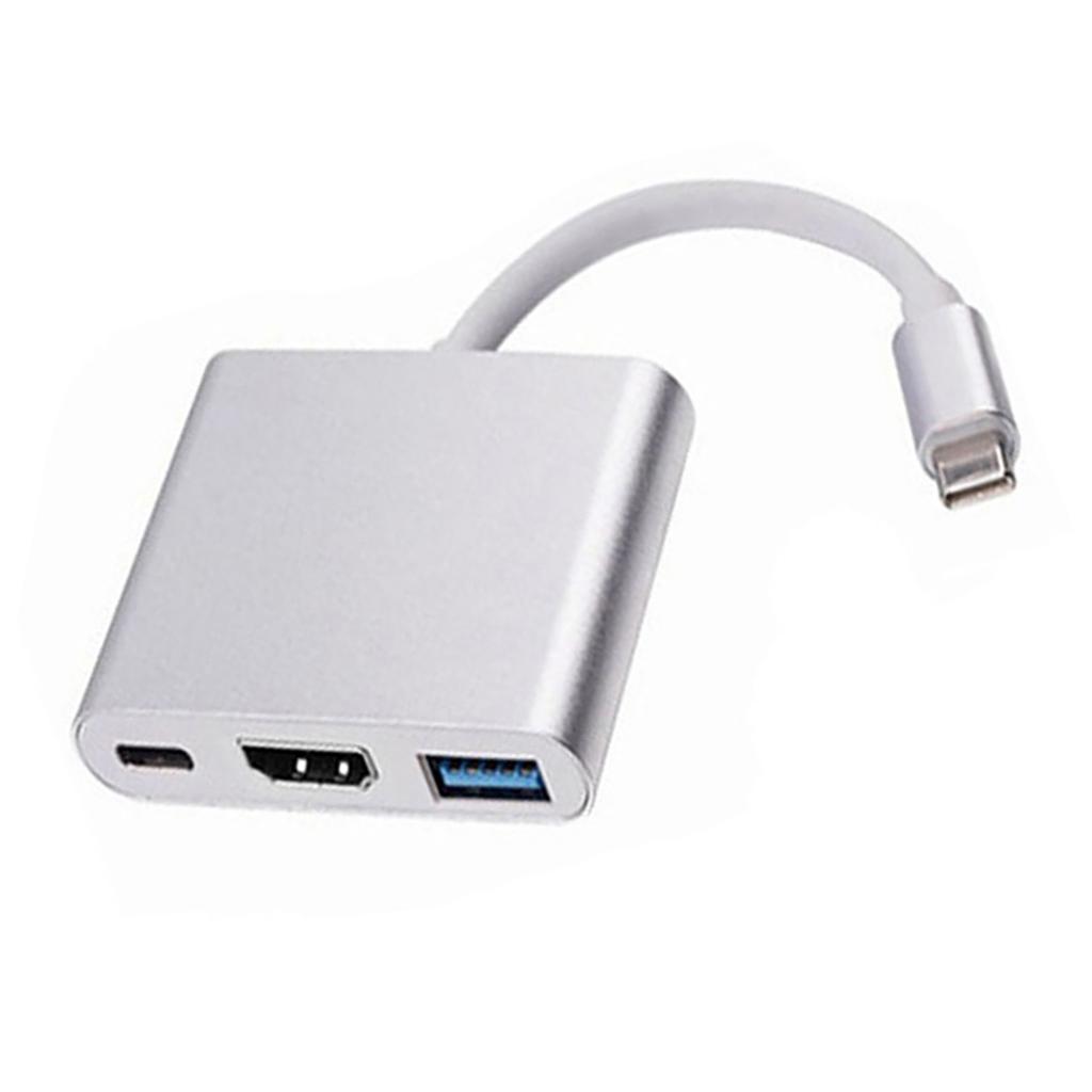 Type C to High Definition Multimedia Interface 3 in 1 4K Adapter Cable Converter