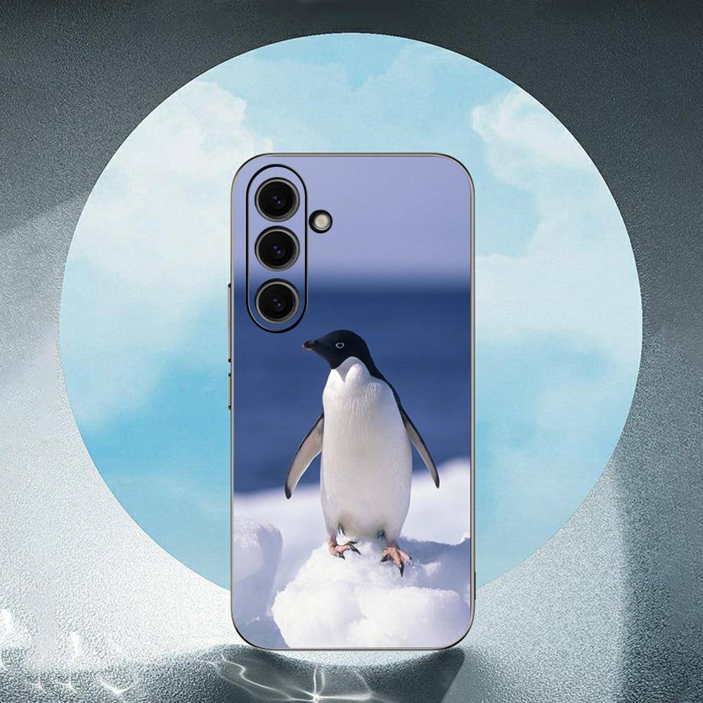 Lovely Penguin For Samsung Galaxy S23 S24 S25 Ultra S22 Plus S21 Black Soft Case Waterproof Soft Case