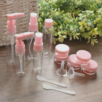 Ensemble de bouteilles de soins de la peau portables: Spray hydratant, flacon pressable, format voyage
