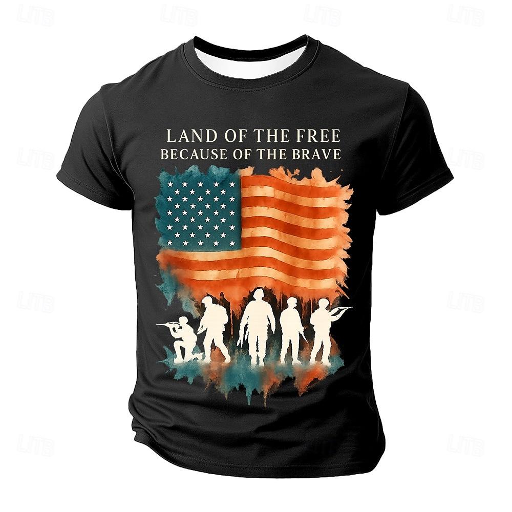 Men's  T Shirt  Sleeve T shirt 3D Print Crew Neck Shirt Fashion Daily Basic Street Casual Daily  Summer  Clothing