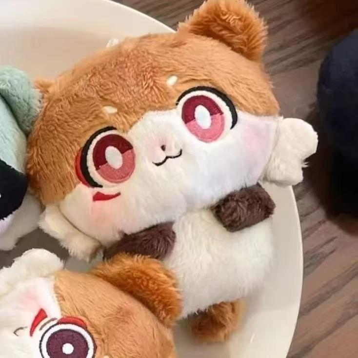 Honkai Star Rail Silver Wolf Peluche Grigio Giocattolo Accogliente Bambola Carina Variante a Due Espressioni Viso Piangente Felice Dettaglio Cornetto Minuscolo Ultra