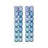 Millenia Polished Crystal Earrings Women's Sky Blue 5696517