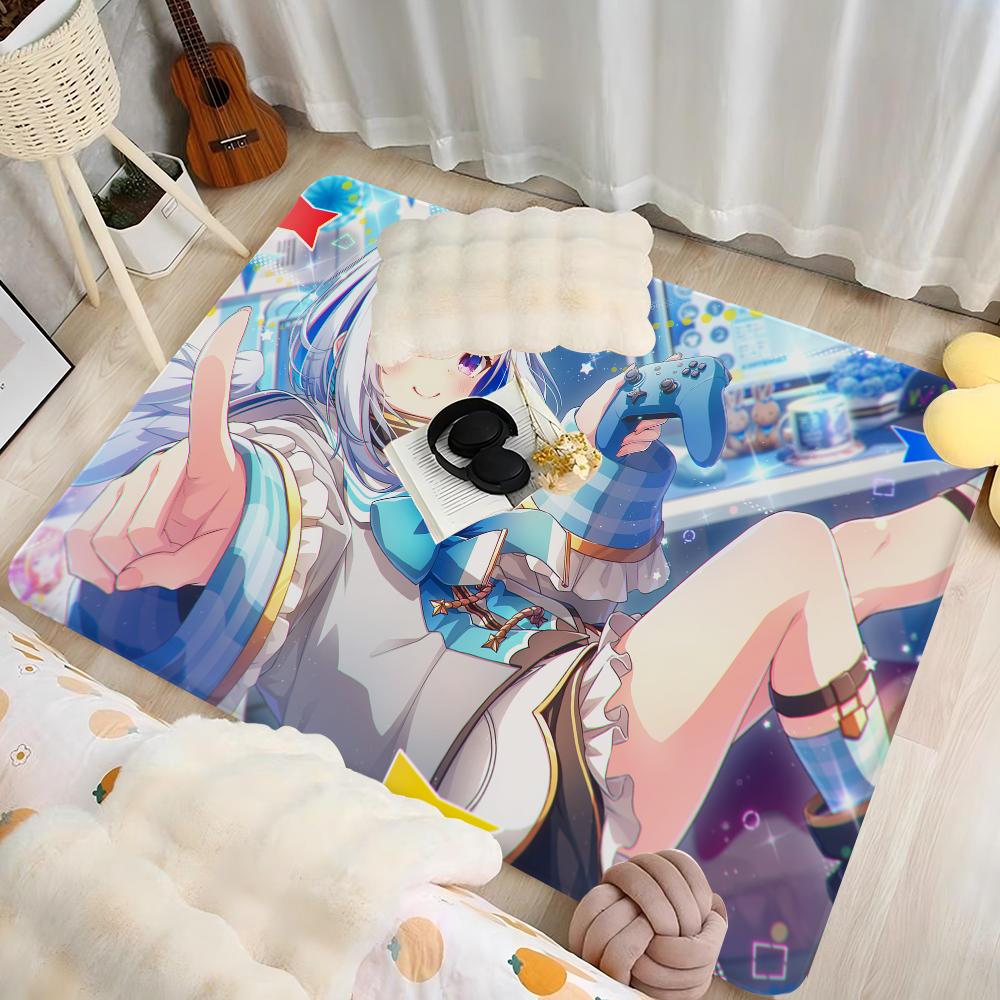 Hololive Amane Kanata Floor Mat Retro Multiple Choice Living Room Kitchen Rug Non-Slip Modern Home Decor