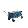 Chariot pliable, chariot de jardin polyvalent robuste et pliable de 300 litres avec roues tout-terrain. Bleu .
