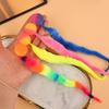 1/20x Twisted Worm with Fluorescent Bouncing Ball Colorful Elastic Strips Cats Pets Interactive Caterpillar Toy Pet Supplies