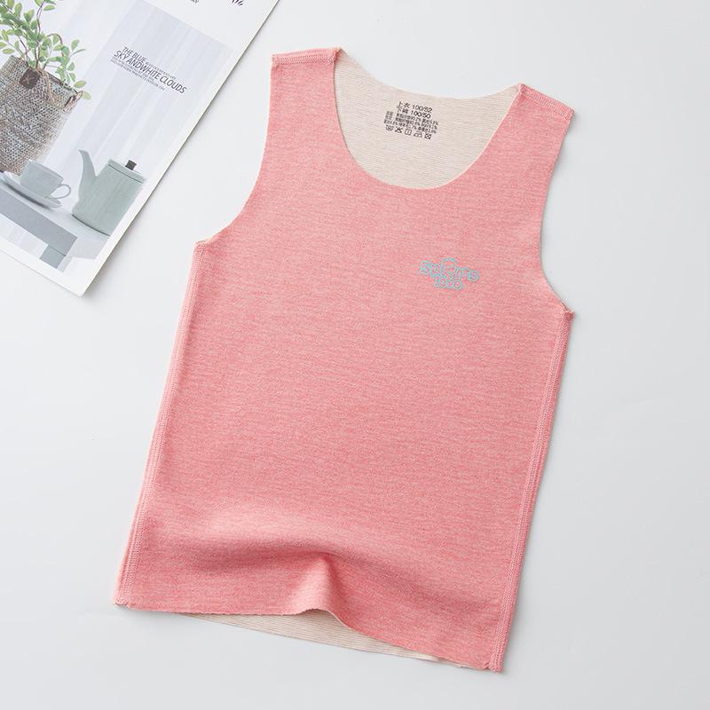 

Детский бесшовный шелковый жилет: Базовый слой с начесом на осень/зиму для мальчиков и девочек 120cm