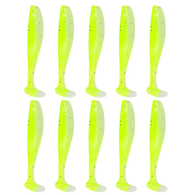 10Pcs Soft Lures Worm Baits Small Fishes Tail Swimbaits Lures Fishing Baits