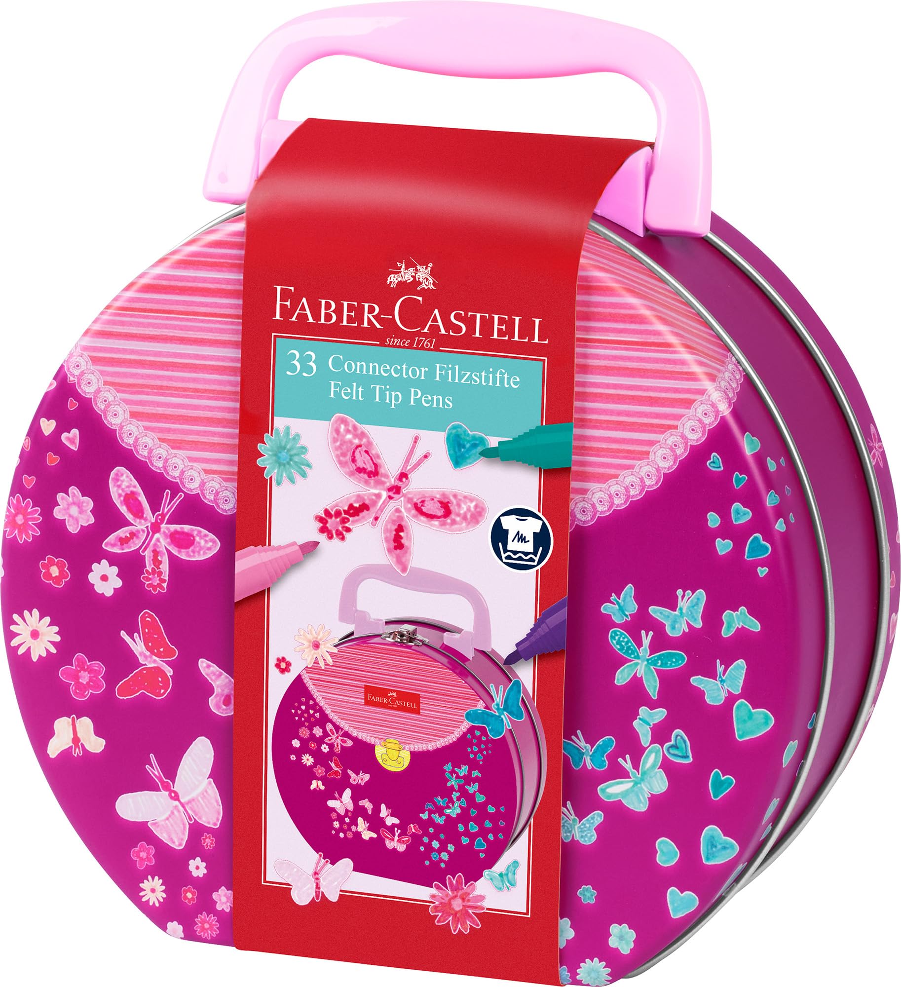 Faber-Castell Water-Based Marker Connector Pens, Handbag, 33-Pack, 27181016