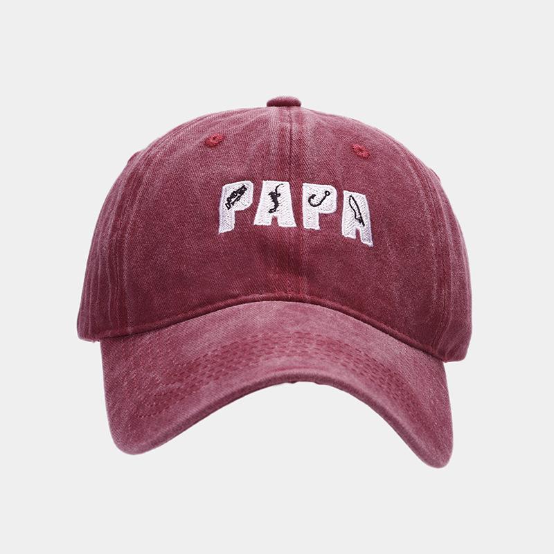 Spring New Product PAPA Embroidery Washed Old Baseball Cap Outdoor Sunshade Sun Protection Cap Casual Cap Tide