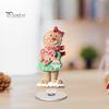 Durable Acrylic Holiday Gift Xmas Ornament, 2D Flat Tree Gingerbread Man Ornament with Christmas Desk Accessories Rotatable Base, Table Centerpiece