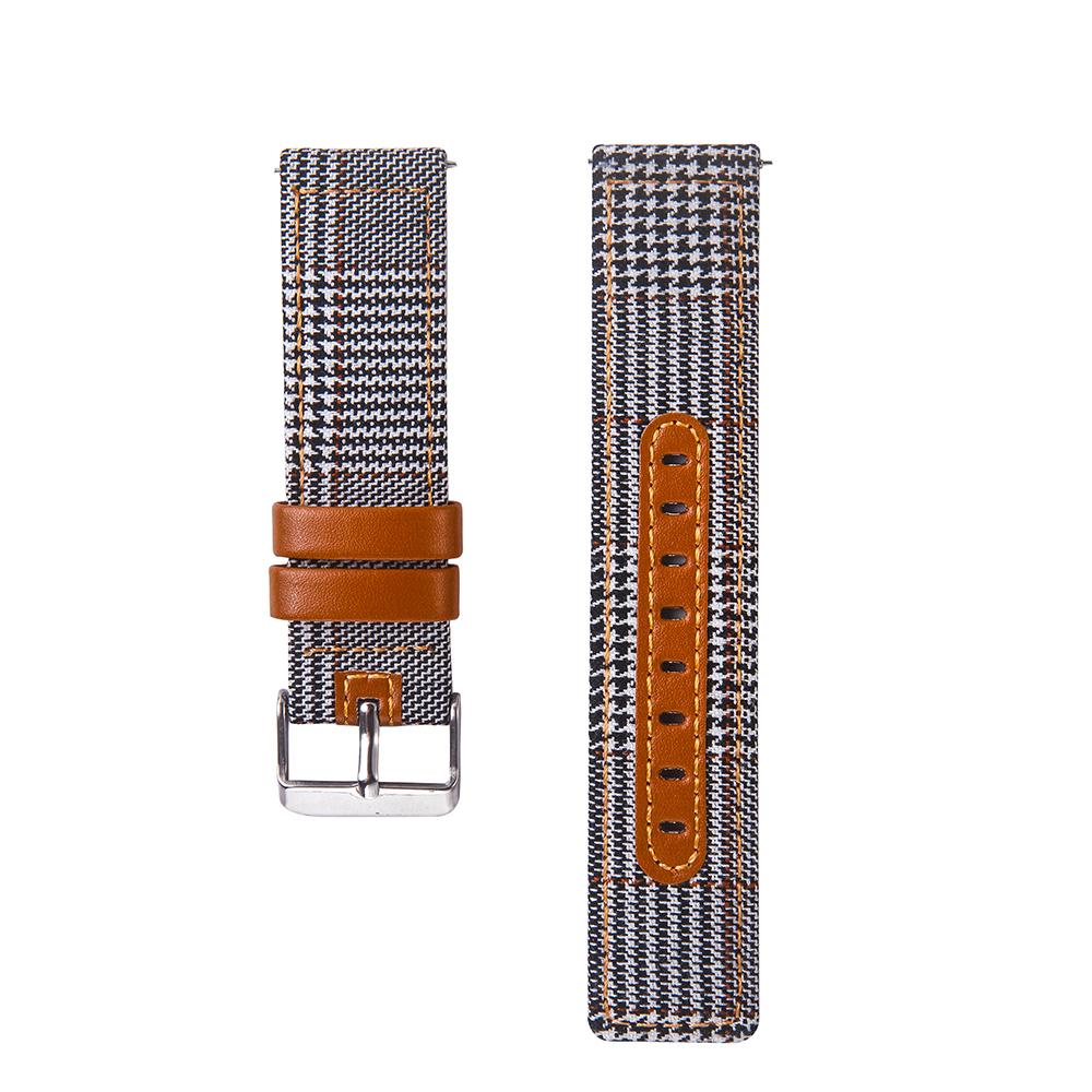 

Cloth and Genuine Leather Watch Strap Replacement for 22mm Smart Watch As shown F