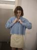 GENERALIDEA Washed Denim Semi-Crop Shirt [Blue] / Wbe1L03504