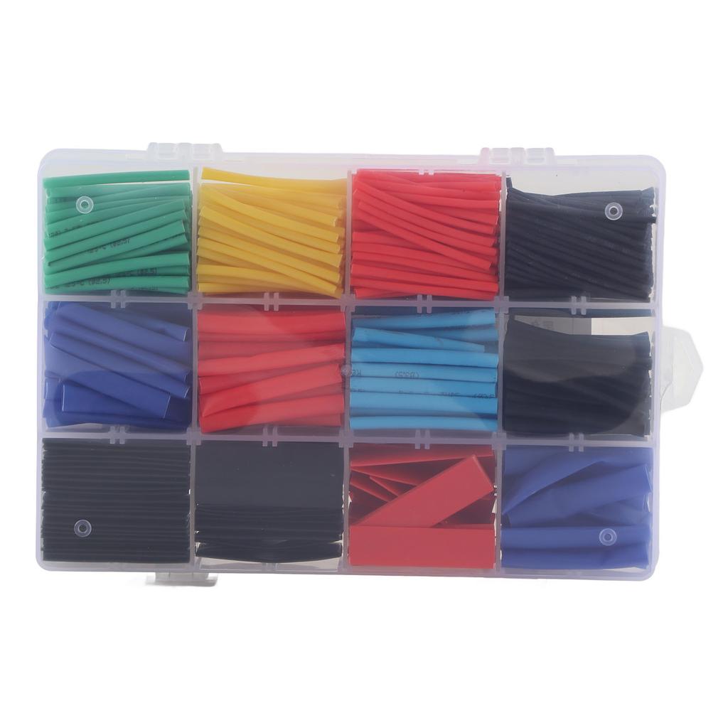 750Pcs Heat Shrink Tubing Kit 2:1 PE Electrical Cable Sleeve Wire Wrap Set Assortment