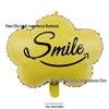 White Cloud Rainbow Bridge Balloon with Smiley Face and Tassel - Cute Party Decoration