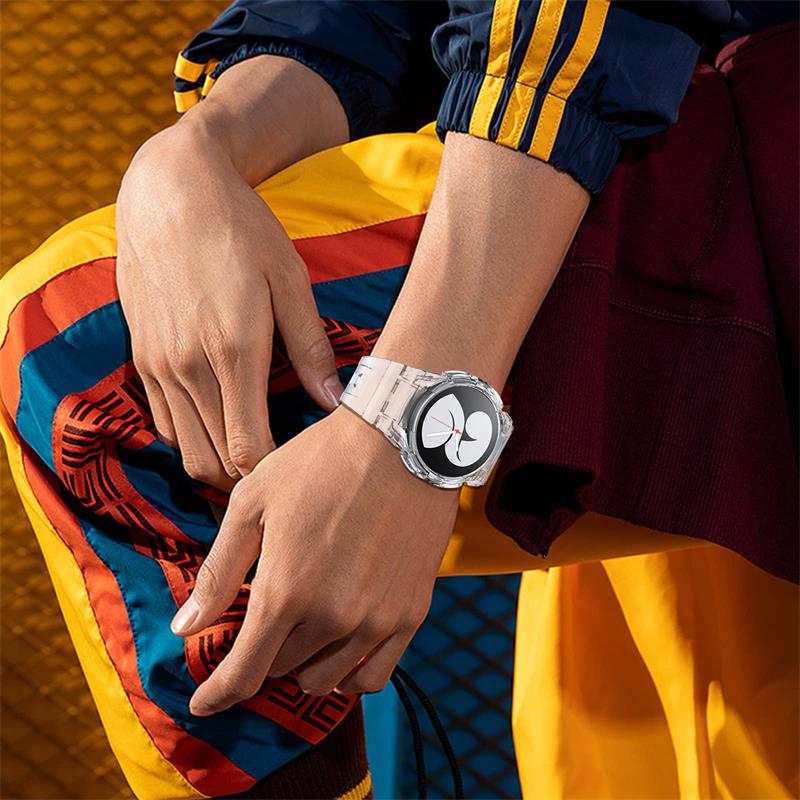 Transparent Band+Case for Samsung Galaxy Watch 5/4 40mm 44mm Accessorie Clear Case+sport bracelet Galaxy Watch 4 strap wristband