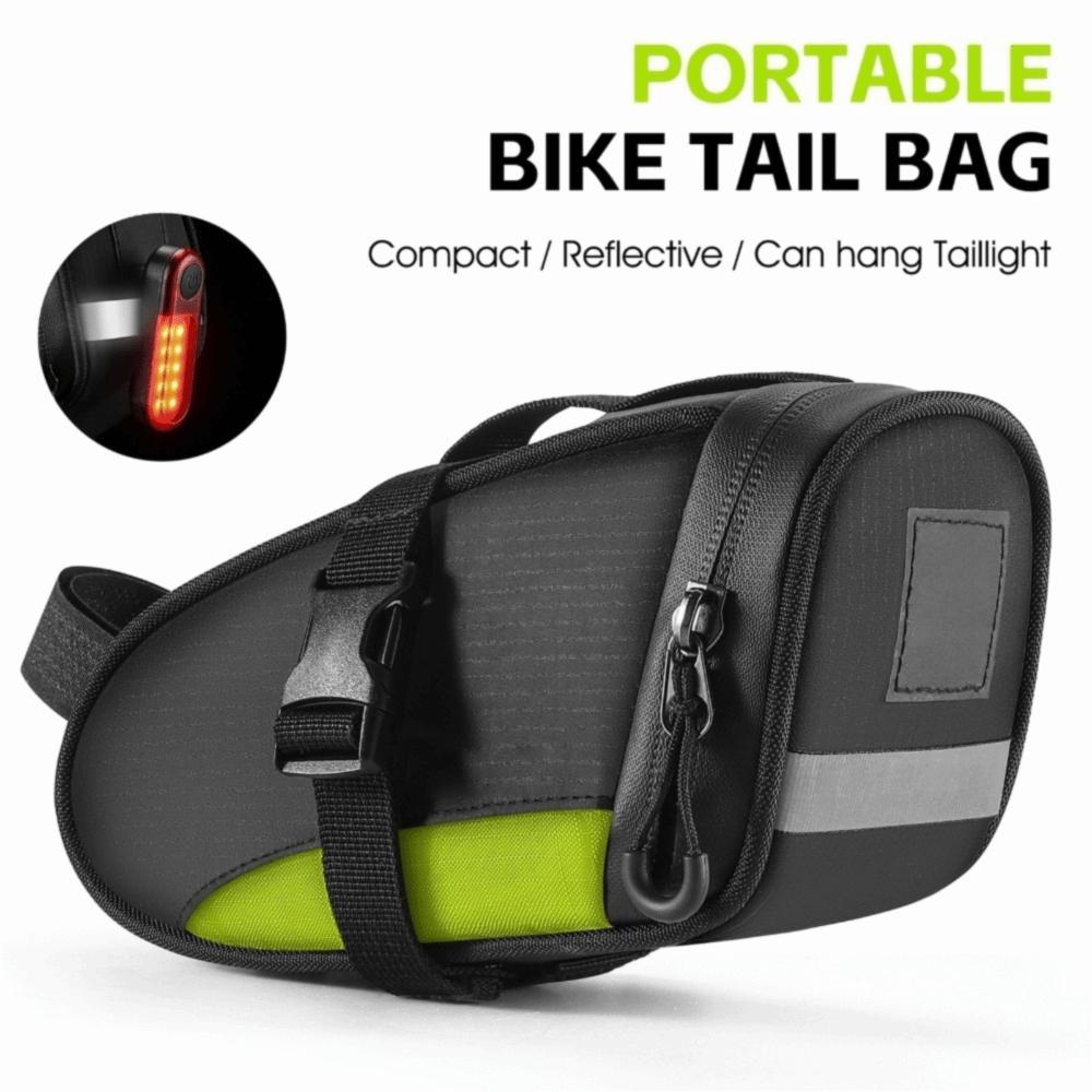 With Reflective Bike Saddle Bag 1.2L Capacity Bicycle Seat Bag  Under Seat Storage