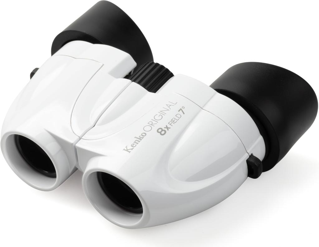 Kenko Concert 8x21mm for Porro White Binoculars, Aperture, Anti-Shake Eyecups, Multi-Coated Brightness, Ultra-Compact Design, Prism, 1-Year Warranty,