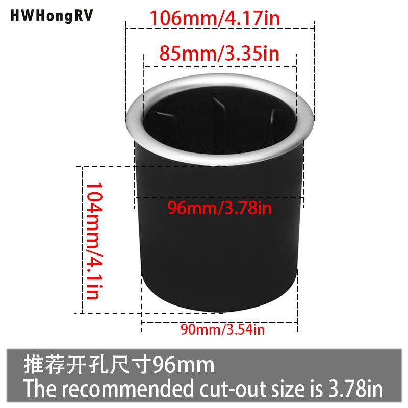 85mm Universal Cup Holder Is Stable and Shockproof, Suitable for Various Sizes, Easy To Install for Car, RV, Boat, Bus Dashboard