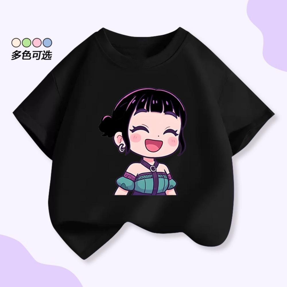 KPOP Witch Hunter Zoey Zoey Children's Short Sleeved T-shirt Summer 2026 New Devil Hunter Round Neck Parent Child Clothing