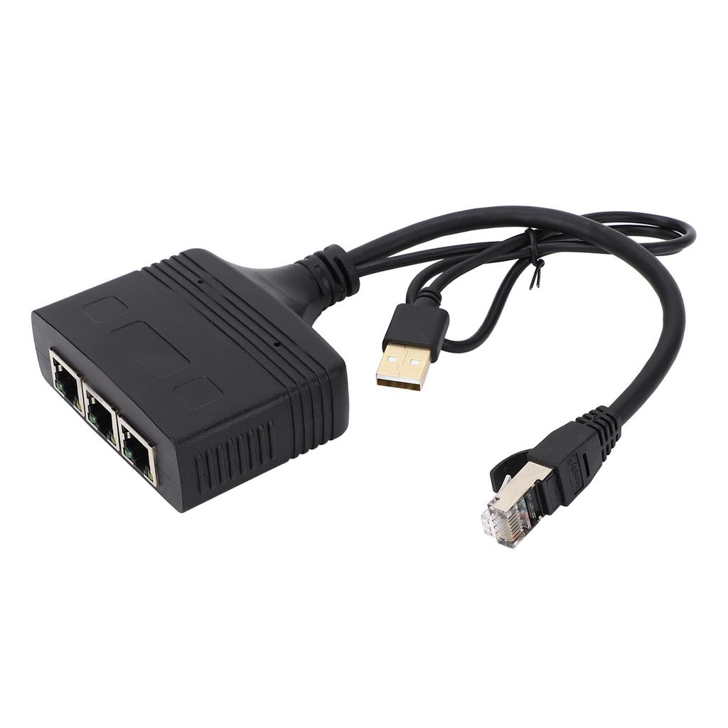 Network Splitter 1 To 3 1000Mbps with USB Cable RJ45 Ethernet Splitter Adapter for TV Router