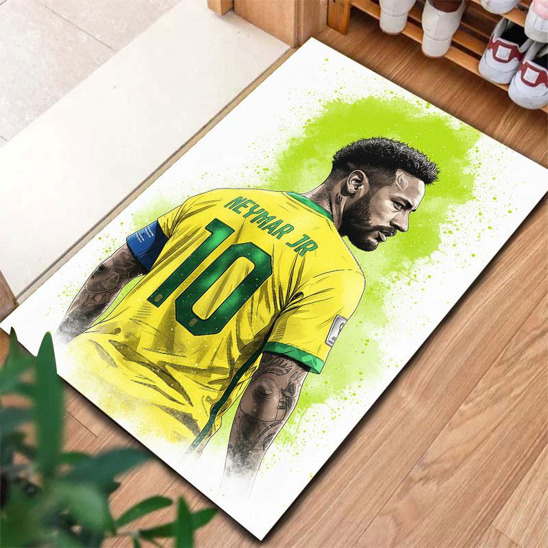 Neymar Jr Carpet Rug for Living Room Bedroom Home Sofa Decoration,Kids play Non-slip Floor Mat