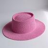 Cappello di Paglia Estivo 2026 Nuovo Cappello di Paglia Francese a Tesa Piatta Elegante Cappello da Sole da Esterno per Donna Cappello Estivo gorras spiaggia