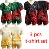 Summer European Streets Leopard Style Printed V-Neck Short Sleeved T-Shirt And Shorts Set Women's and Men's T-shirt Shorts Set