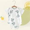 Baby Cotton Short Sleeve Romper One Piece Bodysuit Infant Toddler Soft Breathable Summer Outfit for Boys Girls