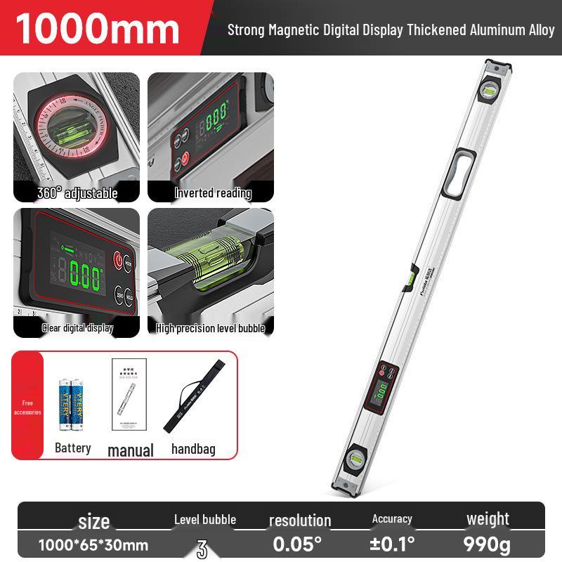 High Precision Electronic Digital Level with Strong Magnetic Base & Inclinometer