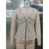 Women Summer New French Polka Dot Drawstring Waist Peplum Hem Cami Top