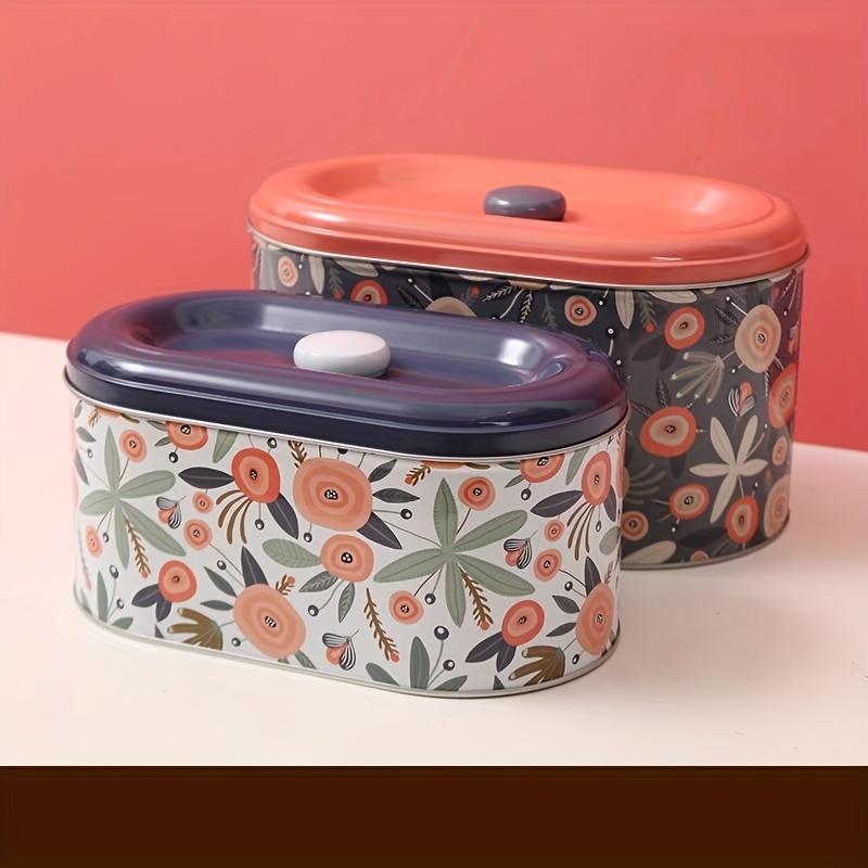 

2 шт. Овальные металлические коробки для хранения большой вместимости с крышками, Тропический цветочный дизайн, Многоцелевой настольный органайзер для спальни, кабинета и мелких предметов DHHTY
